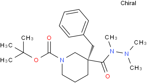 (R)-3-苄基-3-(1,2,2-三甲基肼基羰基)哌啶-1-甲酸叔丁酯