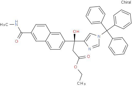 (S)-3-羟基-3-(6-(甲基氨基甲酰基)萘-2-基)-3-(1-三苯甲基-1H-咪唑-4-基)丙酸乙酯