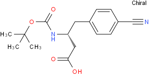 Boc-(R)-3-氨基-4-(4-氰基-苯基)-丁酸