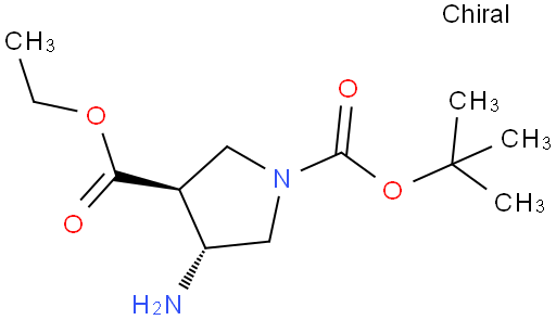 反式-4-氨基-1-N-Boc-3-吡咯烷羧酸乙酯