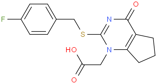 2-(2-((4-氟苄基)硫基)-4-氧代-4,5,6,7-四氢-1H-环戊二烯并[d]嘧啶-1-基)乙酸