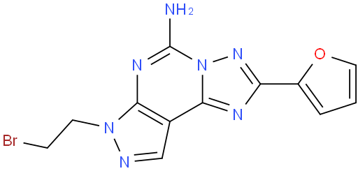 7-(2-溴乙基)-2-(呋喃-2-基)-7H-吡唑并[4,3-e][1,2,4]三唑并[1,5-c]嘧啶-5-胺