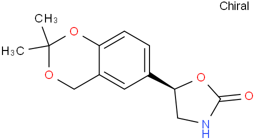 (5R)-5-(2,2-二甲基-4H-1,3-苯并二氧杂环己-6-基)-1,3-噁唑烷-2-酮