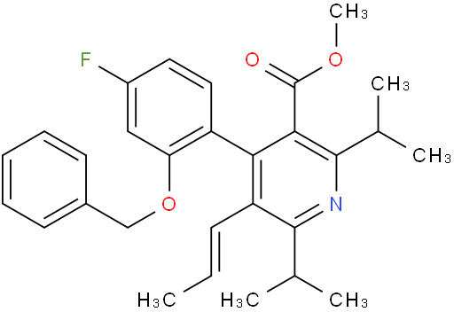 (E)-4-(2-(苄氧基)-4-氟苯基)-2,6-二异丙基-5-(丙-1-烯-1-基)烟酸甲酯