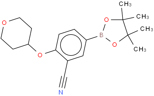 2-[(四氢-2H-吡喃-4-基)氧基]-1-氰基苯-5-硼酸频哪醇酯