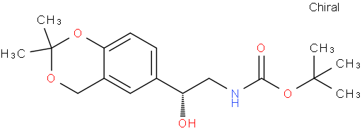 (R)-叔丁基(2-(2,2-二甲基-4H-苯并[d] [1,3]二噁英-6-基)-2-羟乙基)氨基甲酸叔丁酯