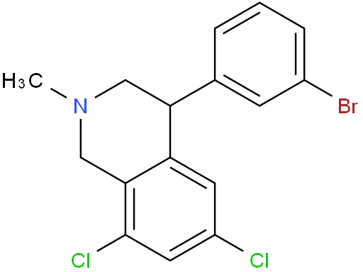 4-(3-溴苯基)-6,8-二氯-2-甲基-1,2,3,4-四氢异喹啉