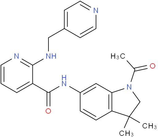 N-(1-乙酰基-3,3-二甲基-6-基)-2-((吡啶-4-基甲基)氨基)烟酰胺