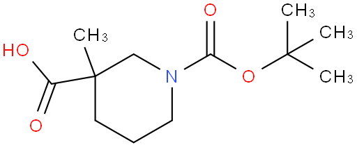 1-Boc-3-甲基哌啶-3-甲酸