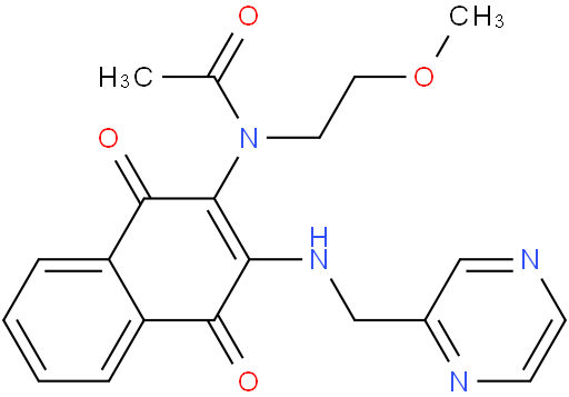 N-(1,4-二氧代-3-((吡嗪-2-基甲基)氨基)-1,4-二氢萘-2-基)-N-(2-甲氧基乙基)乙酰胺