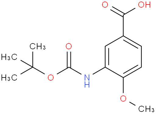 3-(叔丁氧基羰基氨基)-4-甲氧基苯甲酸