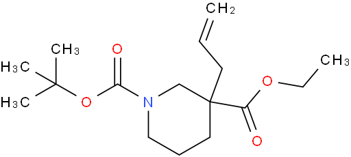 1-Boc-3-烯丙基哌啶-3-甲酸乙酯