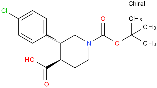 (±)-反式-1-(叔丁氧基羰基)-3-(4-氯苯基)哌啶-4-羧酸