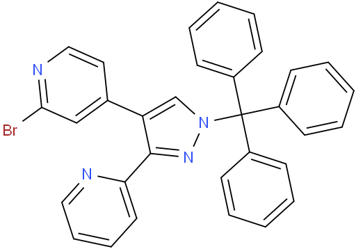 2-溴-4-(3-(吡啶-2-基)-1-三苯甲游基-1H-吡唑-4-基)吡啶