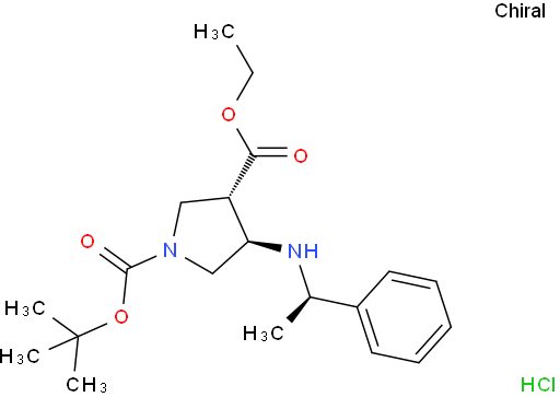 (3S,4R)-1-叔丁基4-(((R)-1-苯基乙基)氨基)吡咯烷-1,3-二羧酸盐酸盐