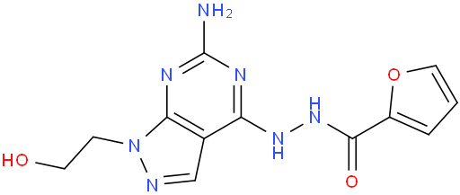 N'-(6-氨基-1-(2-羟乙基)-1H-吡唑并[3,4-d]嘧啶-4-基)呋喃-2-碳酰肼